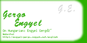 gergo engyel business card